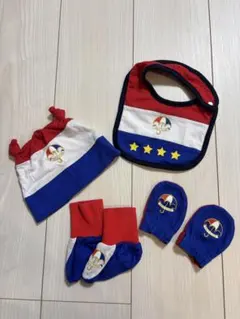 J1サッカー横浜Fマリノス ベビー スタイ・ミトン・帽子、靴下4点セット