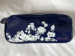 ポールスミス　花柄ネイビー筆箱 ゴールドファスナー