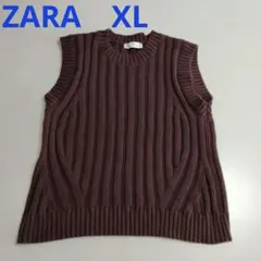 値下げ済 ZARA　ブラウン　コットンベスト