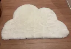 雲型 フェイクファー クッションカバー ホワイト