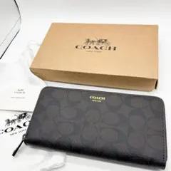 COACH コーチ 長財布 C4452 ブラック ラウンドジップ 新品未使用
