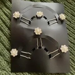 花形デザイン ヘアピン 6本セット