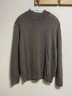 無印良品　洗えるウールハイゲージ　ハイネックセーター　モカブラウン　Ｌサイズ