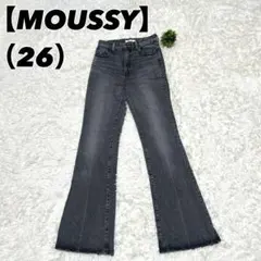 【MOUSSY マウジー】フレアロングデニム（26）ブラック　MVS