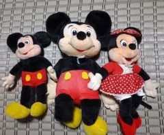 ミッキーマウス　80年代　ぬいぐるみセット　現状品