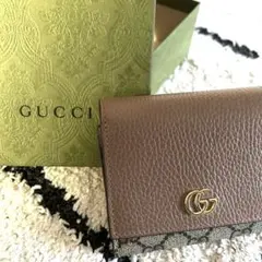 【美品】GUCCI GGマーモント　二つ折り財布　GGスプリーム バイカラー