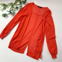 【美品】VICKY 長袖カーディガン オレンジ　サイズ2 春夏　羽織り　レーヨンのサムネイル