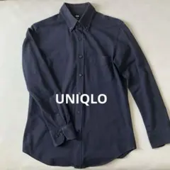 UNIQLO スリムフィット ネイビーシャツ M
