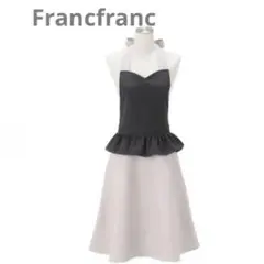 【未使用】Francfranc フランフラン　エプロン　ペプラム　バイカラーのサムネイル