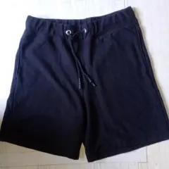 綿100%　ファミリーマート　スウェット ハーフパンツ　ブラック　L〜XL相当♪