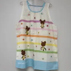 the bear's schoolくまのがっこうカラフルストライプエプロンM〜L