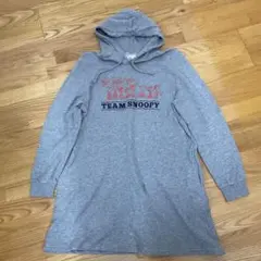 Vintage PEANUTS スヌーピー トレーナー　ワンピース　 グレー