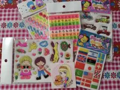 大倉トーイ☆彡レトロなシール6枚☆彡昭和レトロ ぷっくり シール帳