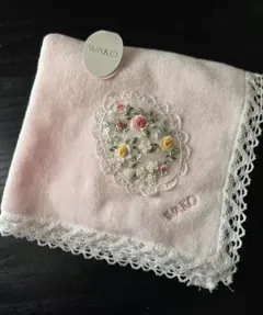 銀座　和光　刺繍入りタオルハンカチ