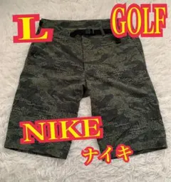 NIKE GOLF ナイキ　ハーフパンツ　短パン　スポーツウエア　総柄　緑　Lのサムネイル