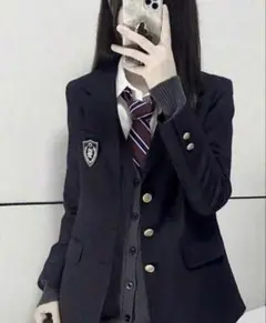 ブラック ボタンブレザー 学生服