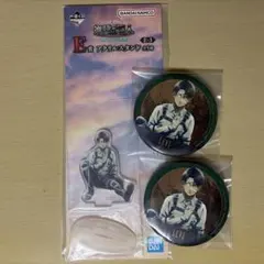 進撃の巨人 一番くじ E賞 アクリルスタンド リヴァイ　G賞缶バッジ 3点セット
