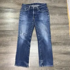 Levi's リーバイス502 濃紺色落ち ダメージデニム W31