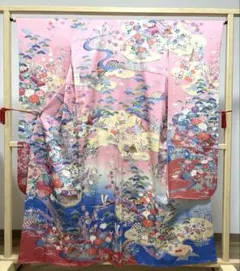 百花繚乱水色地四季草花文様色打掛 - メルカリ