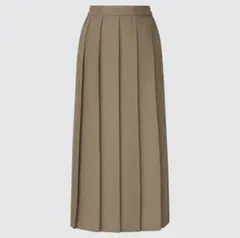 UNIQLOワイドプリーツスカート カーキ　Lサイズ