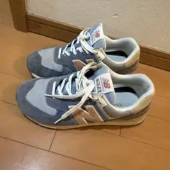 New Balance 574 グレー/ベージュ スニーカー