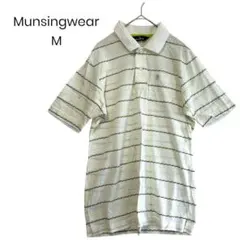 【Munsingwear】ボーダーポロシャツ Mサイズ a0235