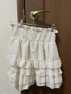 SHEIN フリル ミニスカート ホワイト XS