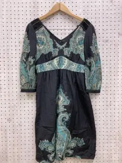 tibi レトロ古着 エレガント セクシー ペイズリー柄 ワンピース