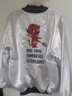 刺繍 スカジャン スーベニアジャケット 白 古着