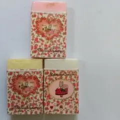 サンリオ マロンクリーム 消しゴム3個/色違い/字消し：1992年製