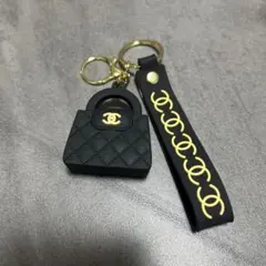 CHANEL ミニバッグキーホルダーノベルティ チャーム 黒 ⑤