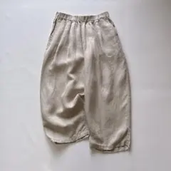 【未使用級】evam eva linenリネン ワイドパンツ ベージュ