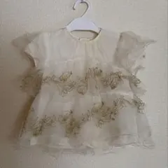 【H&M】100/105cmベビードレス セレモニードレス　花柄刺繍のサムネイル