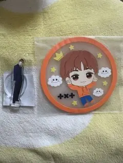 TXT カプセルトイ　ボムギュ　ミニアクリルスタンド & クリアラバーコースター