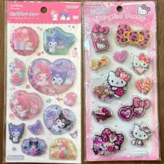 【正規品】2個セット　サンリオ　キティ クロミ　スパンコールパーティー シール