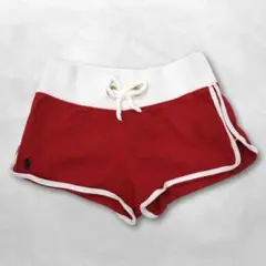 ラルフローレン ポニー刺繍 スウェット ホットパンツ レッド 約110-120