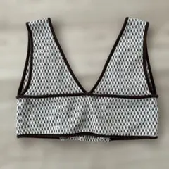 幾何学模様 Vネックビスチェ