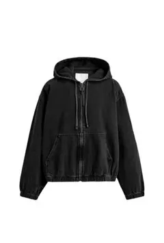 ZARA ウォッシュド フード付きジャケット
