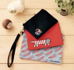 GLOW 9月号付録　LISA LARSON ストラップ付きポーチセット