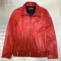 Drestrip ドレストリップ レザージャケット 0 牛革 レッド 赤 2025年最新】Drestrip メンズ レザージャケット・ライダースの人気