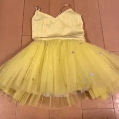 キッズ 5〜6歳（年長） 110〜120cm推定　バレエ衣装 イエロー チュチュ