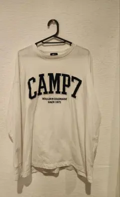 CAMP7 ホワイト 長袖カットソー Lのサムネイル