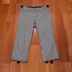 美品　TOBECHIC ギンガムチェック柄クロップドパンツ　42　トゥビーシックのサムネイル