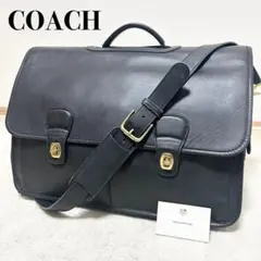 美品　オールドコーチ　ビジネスバッグ　ターンロック　グラブタンレザー　黒