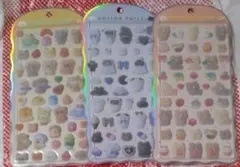 正規品　コットンパフィーシール　動物キャラクターシール　 3枚セット③　アニマル