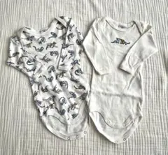 Petit bateau 6m 67cm オーガニック 動物柄 肌着 2枚set