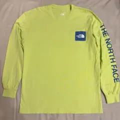 TheNorthFaceノースフェイスロンTカットソー袖プリント長袖Tシャツ黄緑
