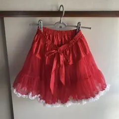 フリル パニエ レッド 赤
