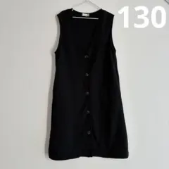 branshes 黒 Ｖネックジャンパースカート 130