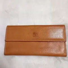 IL BISONTE イルビゾンテ 本革 長財布 キャメル イタリア製 ロゴ刻印
